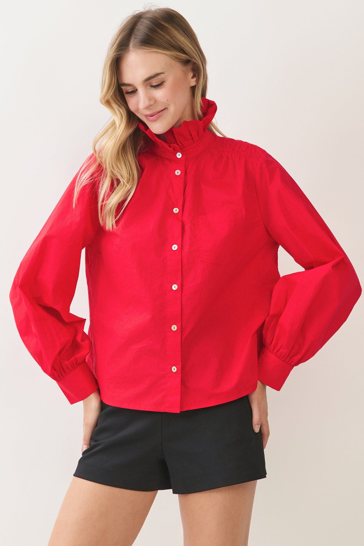 The Remmie Ruffle Neck Top