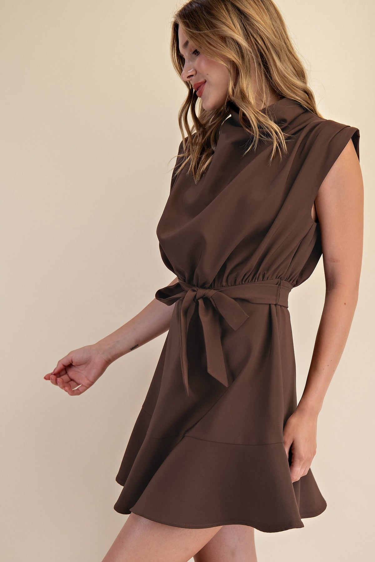 The Christa Cowl Neck Dress