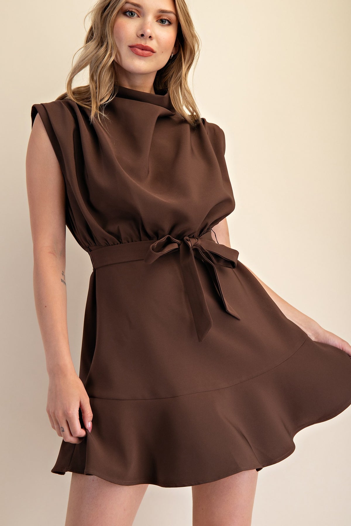 The Christa Cowl Neck Dress
