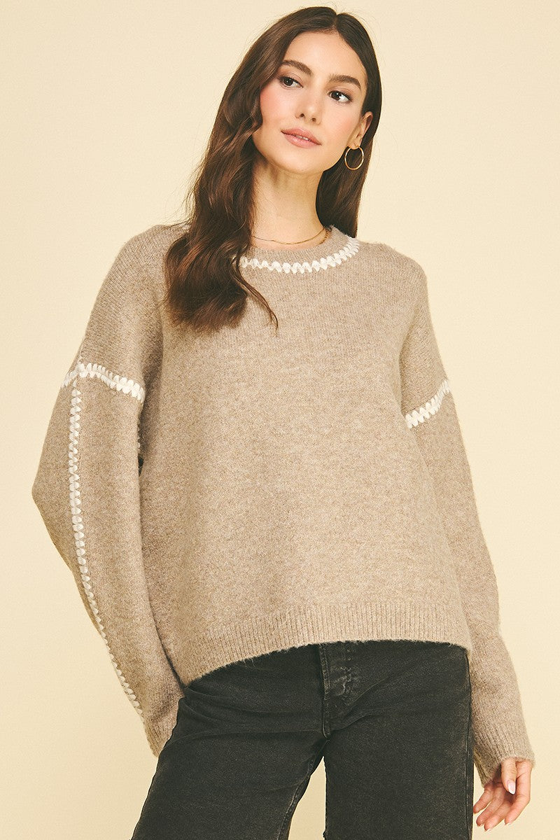 The Stephie Stitched Sweater