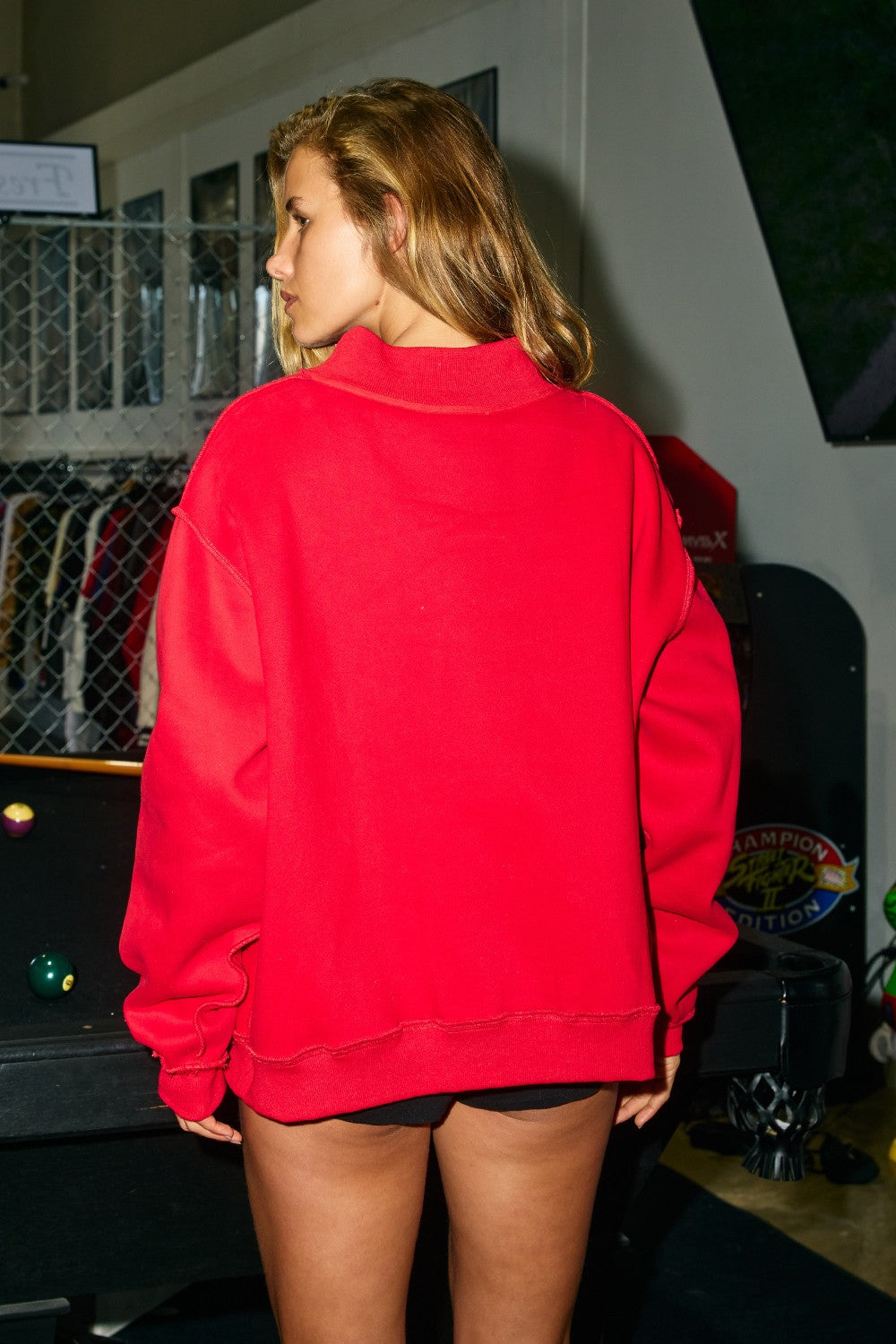 The Merry Gingham Mockneck