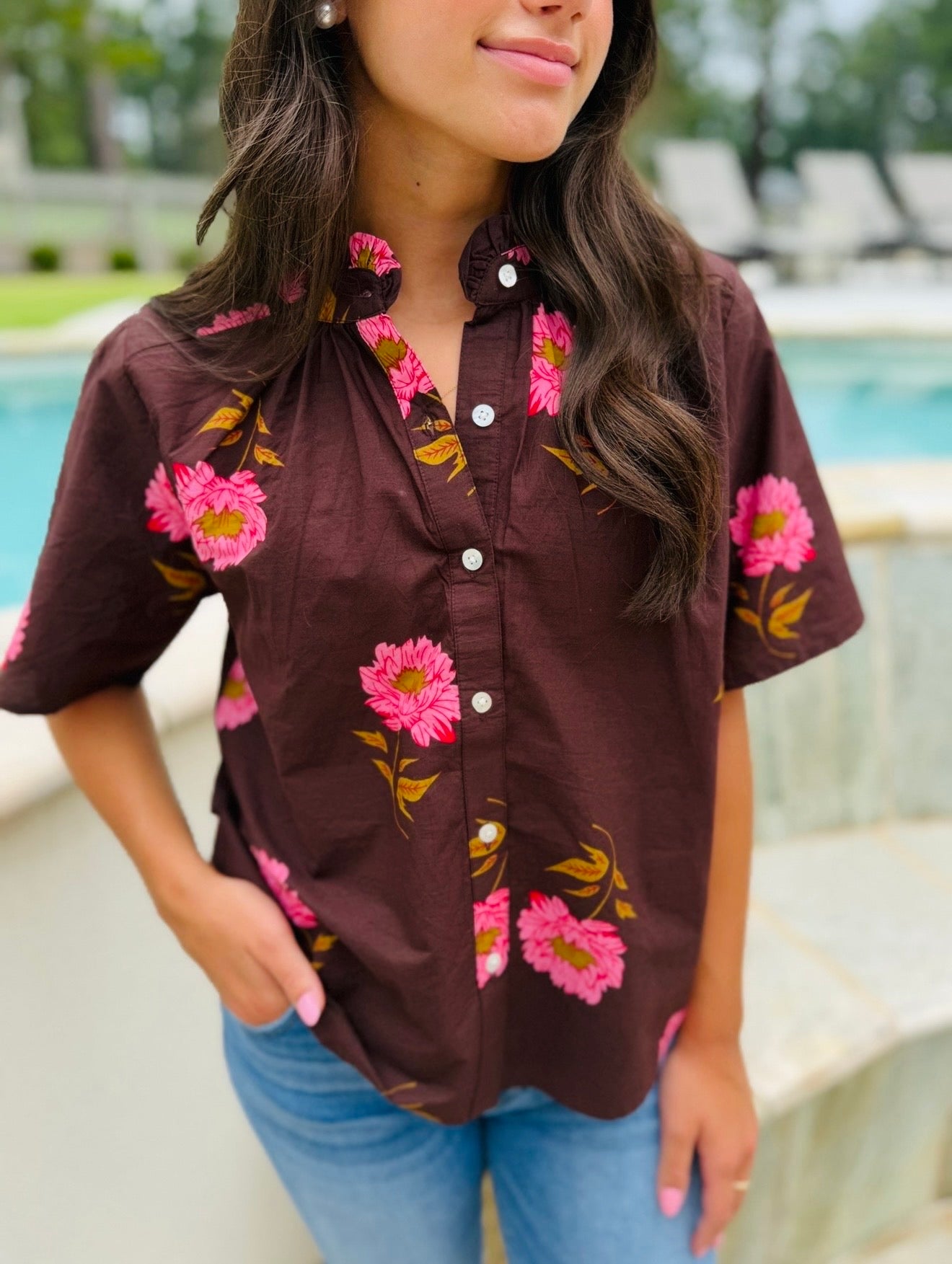 The Frenchie Flower Top