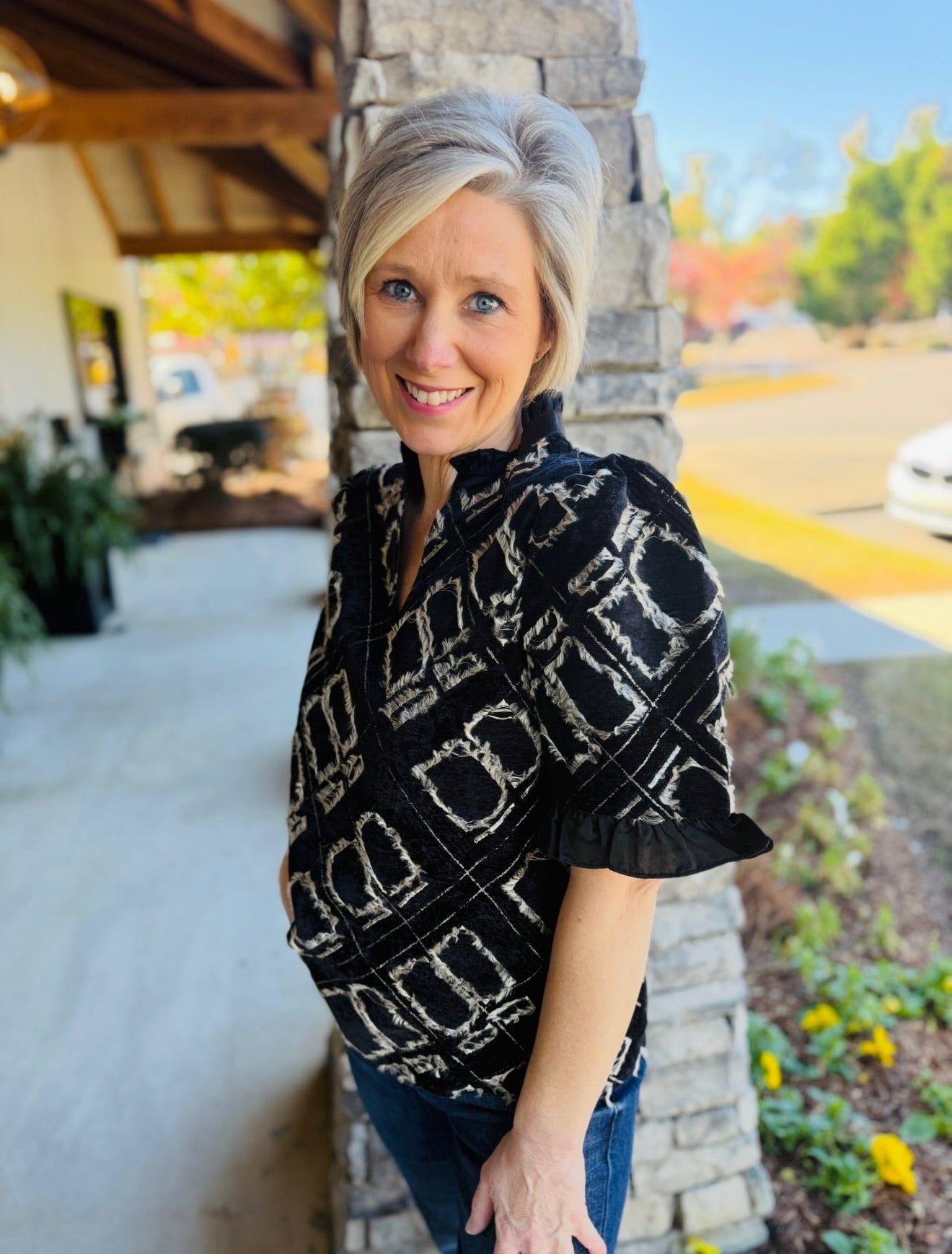 The Brandi Burn Out Blouse