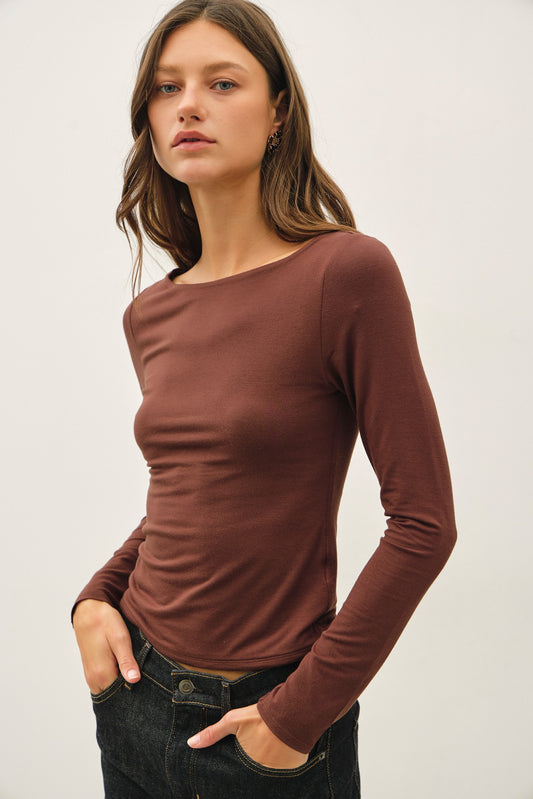 The Bara Boatneck LS Top