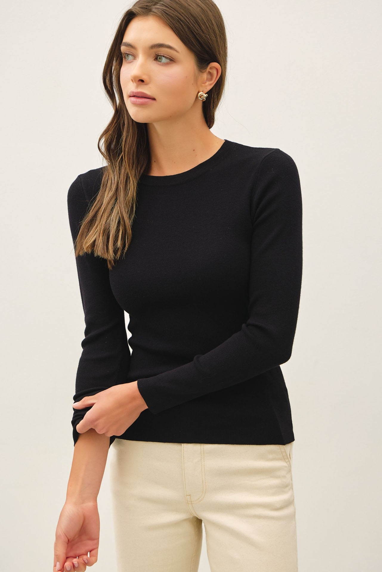 The Basic Pullover LS Top