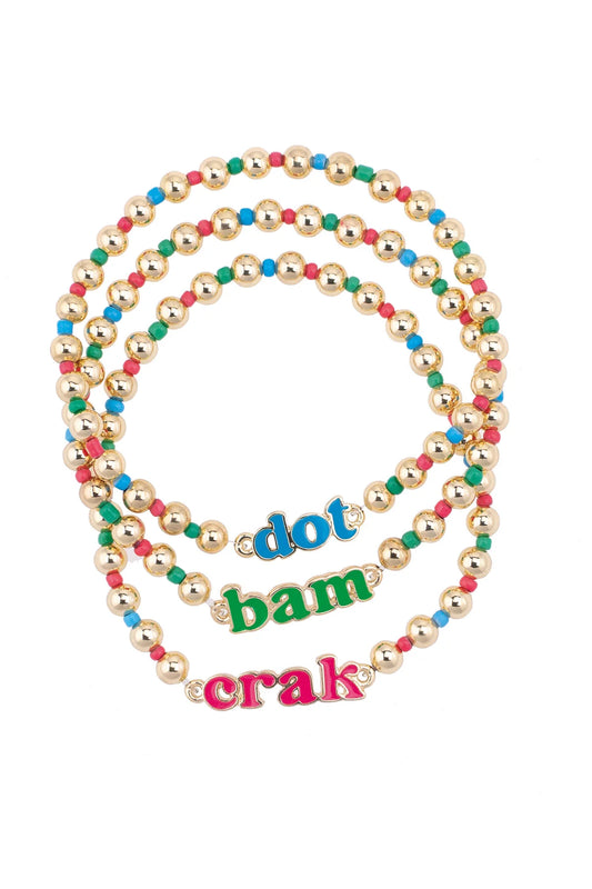 The Dot Crak Bam Bracelet Set of 3