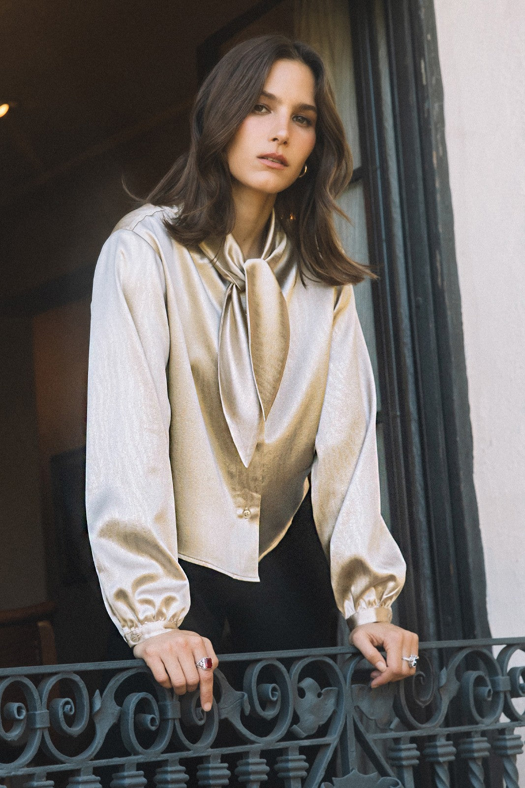 The Sharla Satin Blouse