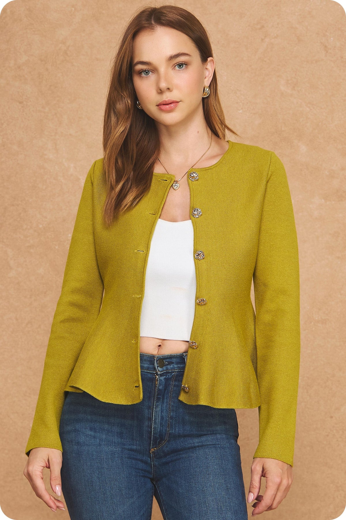 The Preppy Peplum Cardi