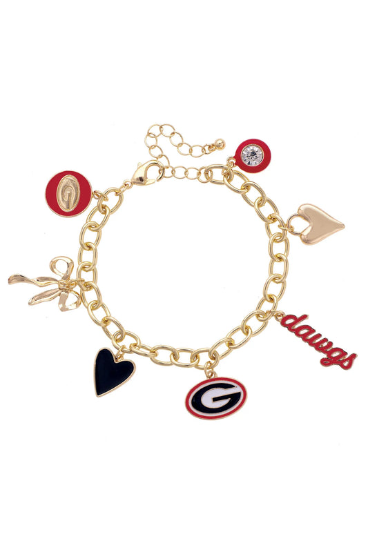 The GA Bulldogs Icon Charm Bracelet