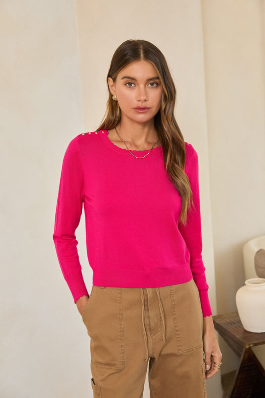 The Sharlene Studded Sweater