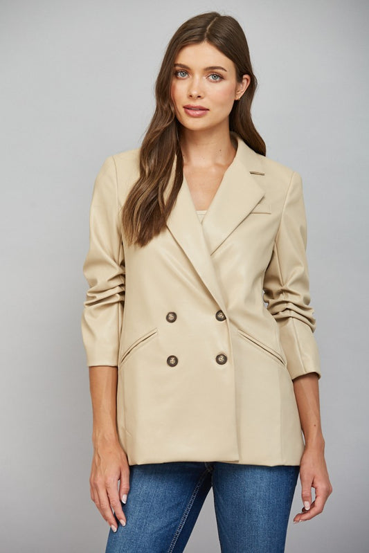 The Lennie Leather Blazer