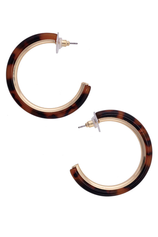 The Ashley Tortoise Hoop Earring