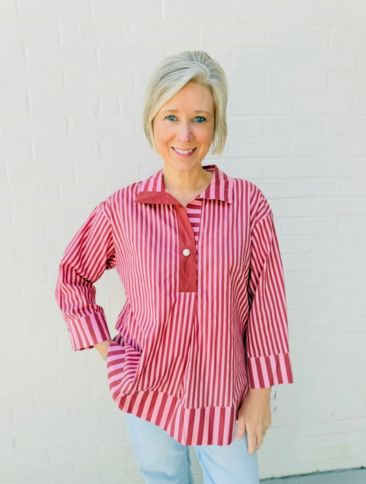 The Stella Striped Blouse