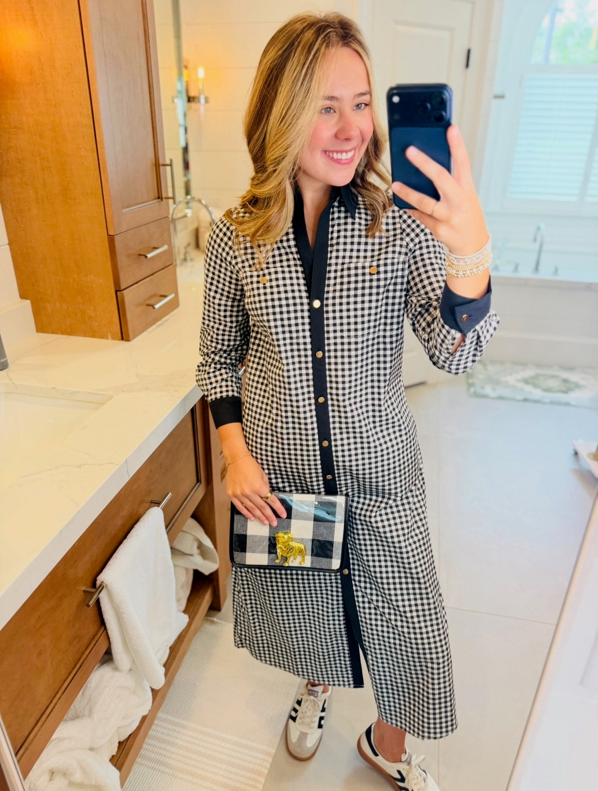 The Harper Dress/ Black Gingham