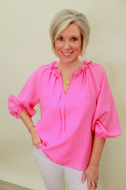 Jade/ The Fawna Flower Top