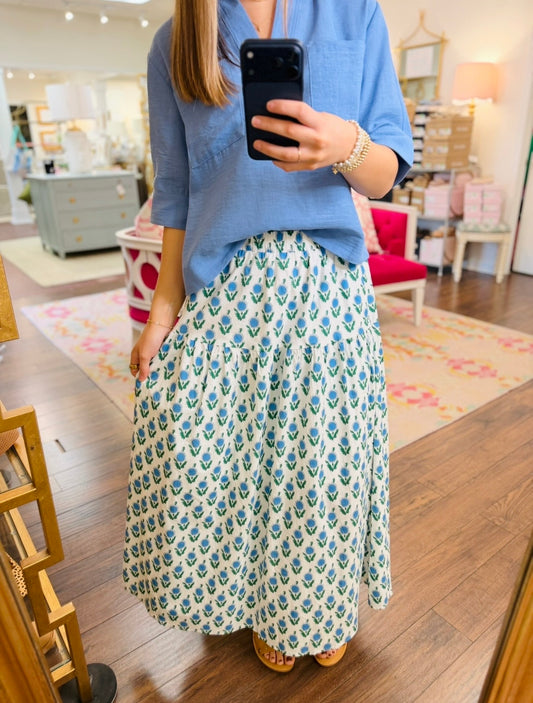 The Frayley Floral Skirt