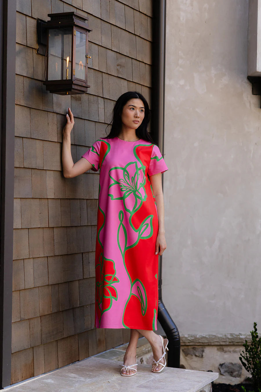 Alden Adair/ The Elliot Dress/ Fuschia Outline