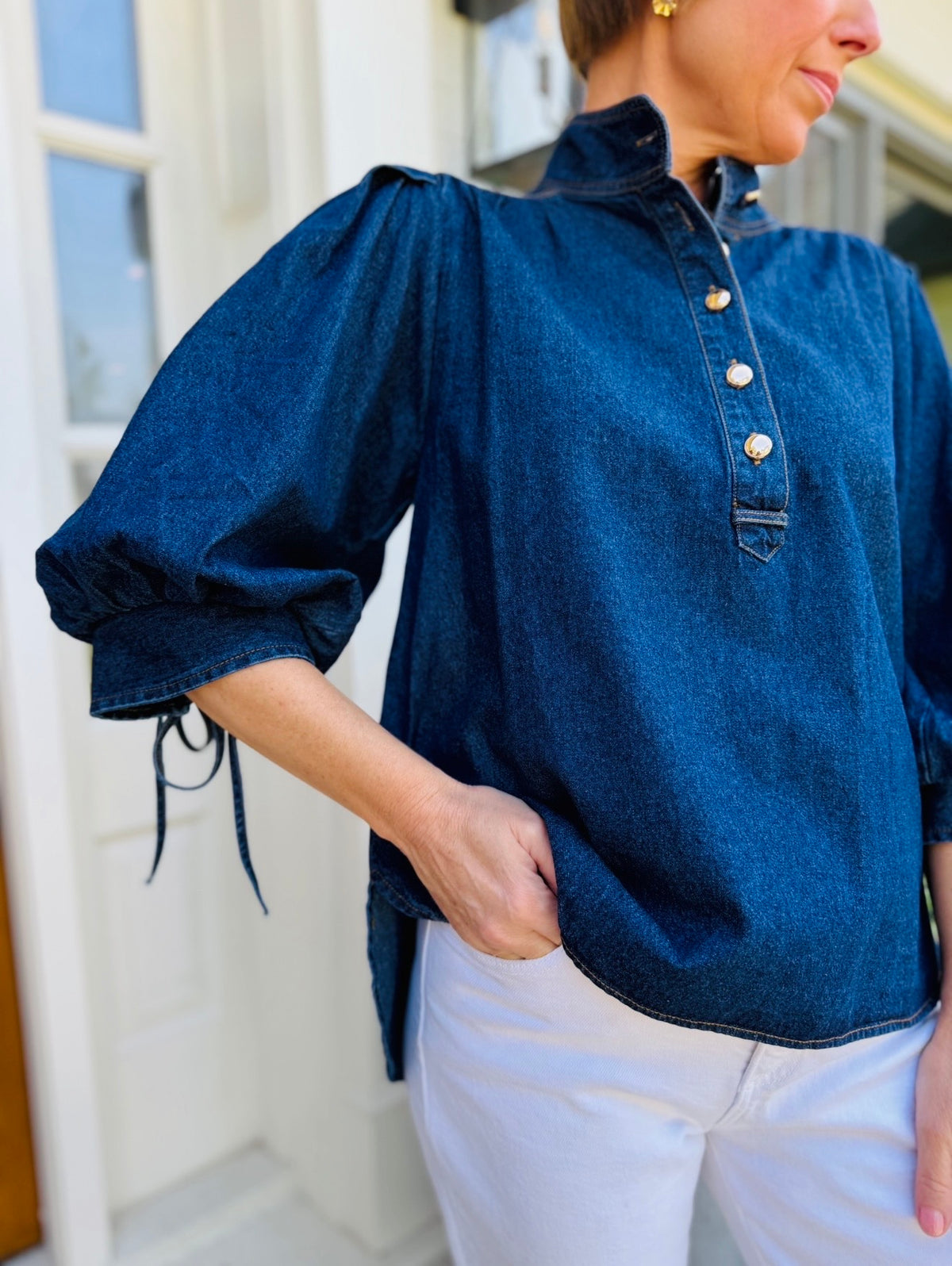 The Deb Denim Top