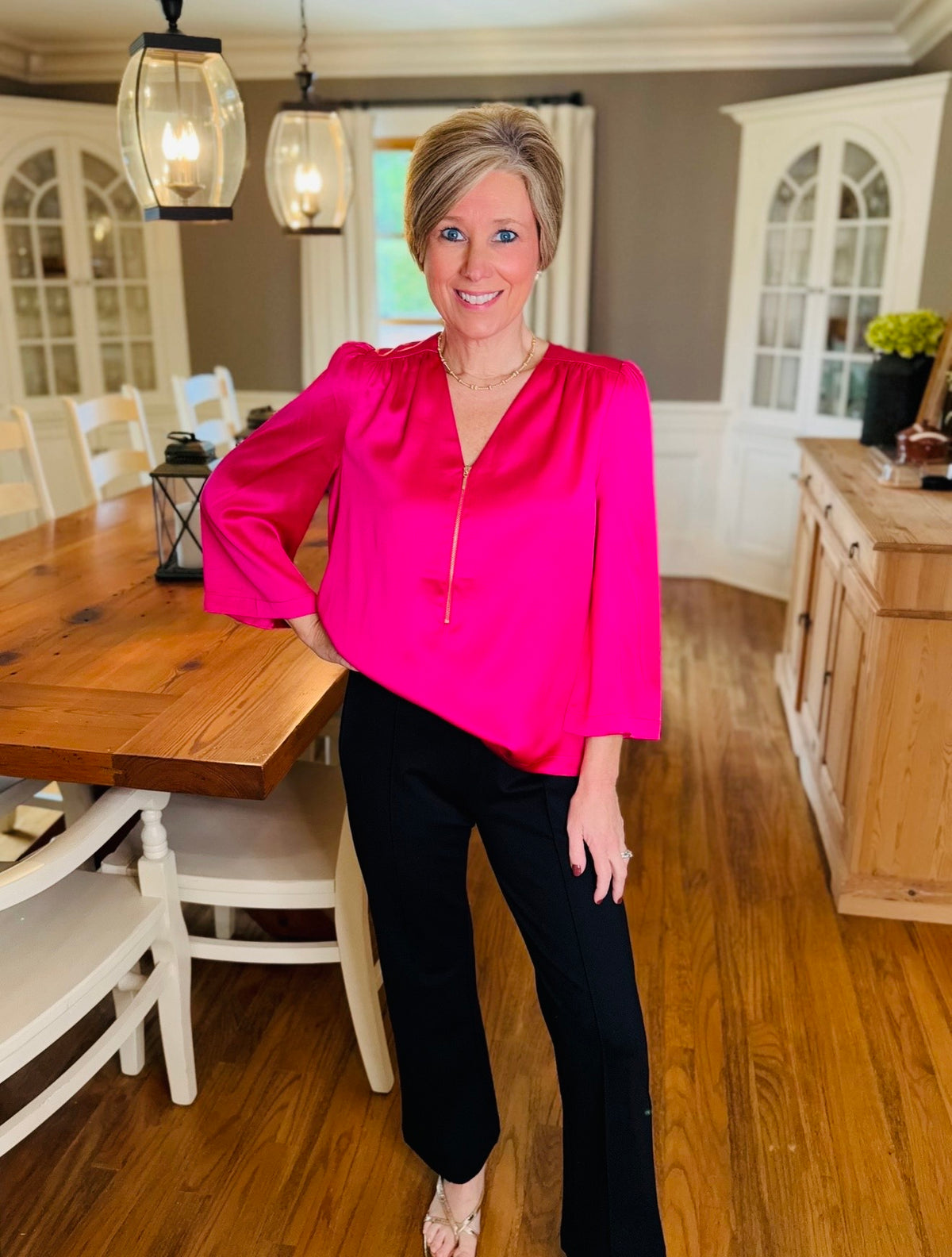 Jade/ The Zola Zip Blouse