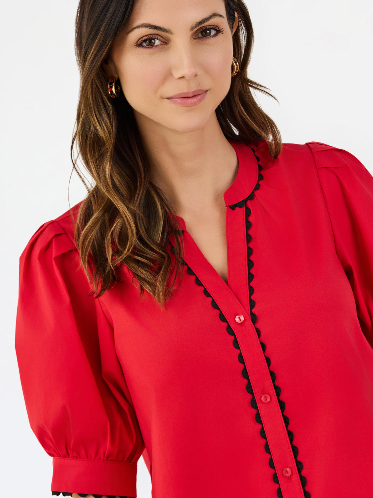 MS/ The Elaine Top/ Red+Black