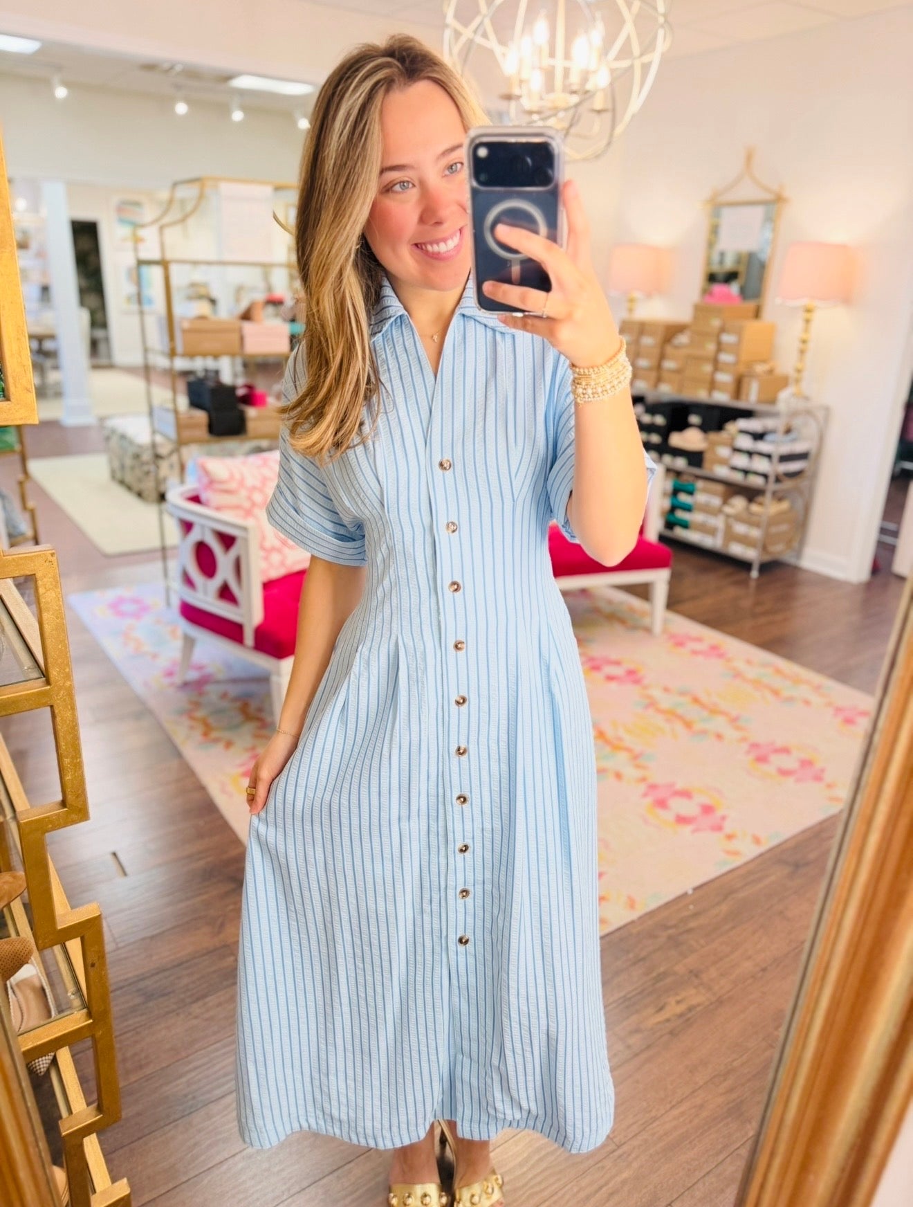 The Sonnie Striped Midi / FINAL SALE