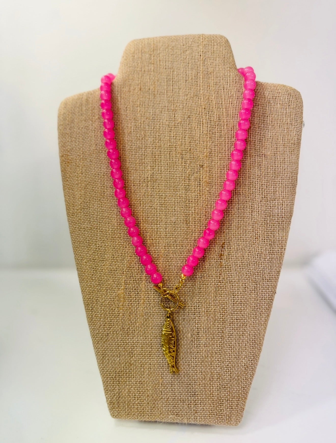 HD/ The Starrie Solid Fish Necklace/ Pink