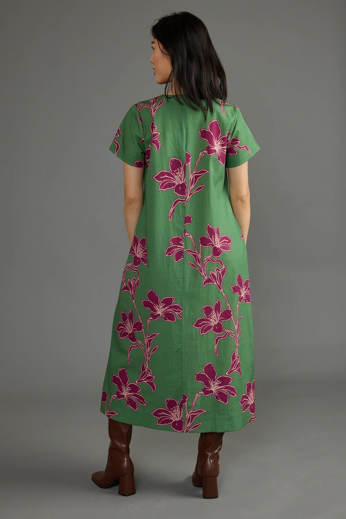 Double A/ The Ellie Dress/ Verde Orchid