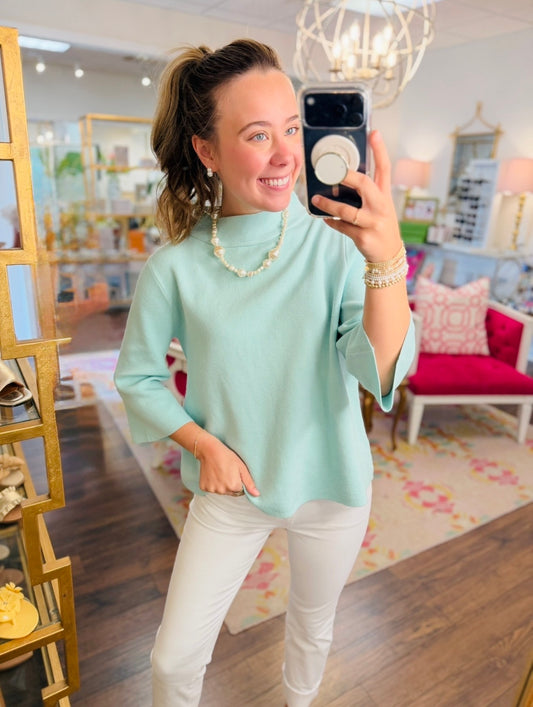 The Meredith Mock Neck Sweater