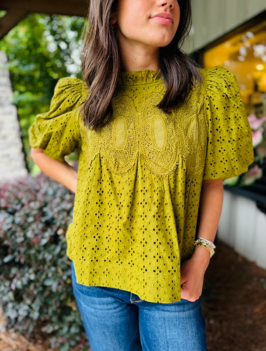 The Ember Eyelet Top