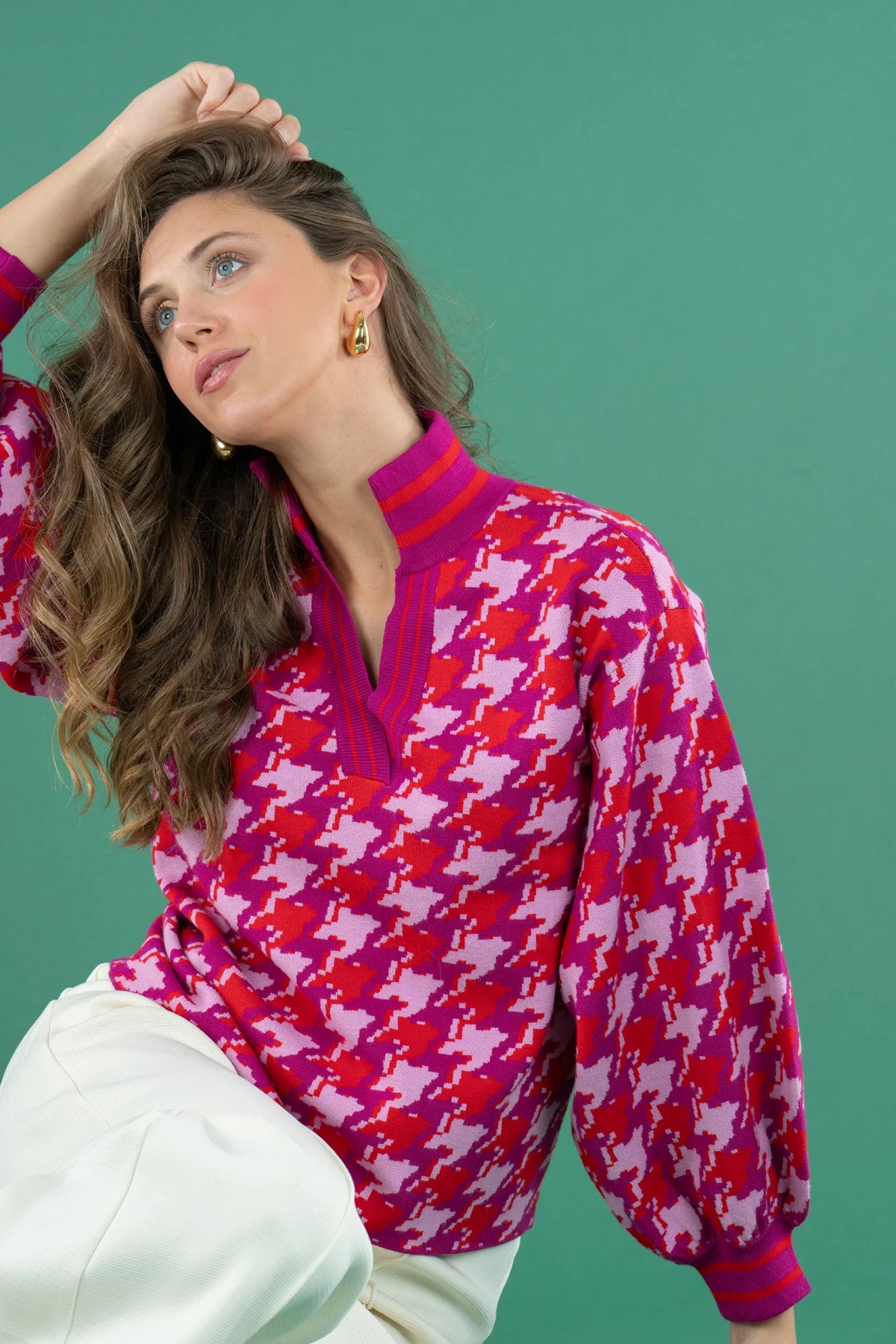 Emily McCarthy/ The Lolli Sweater/ Houndstooth