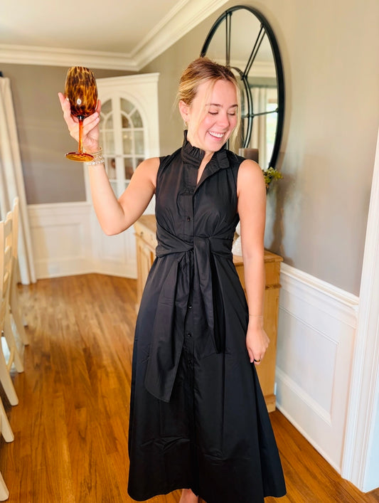 Jade/ The Back Wrap Maxi/ Black