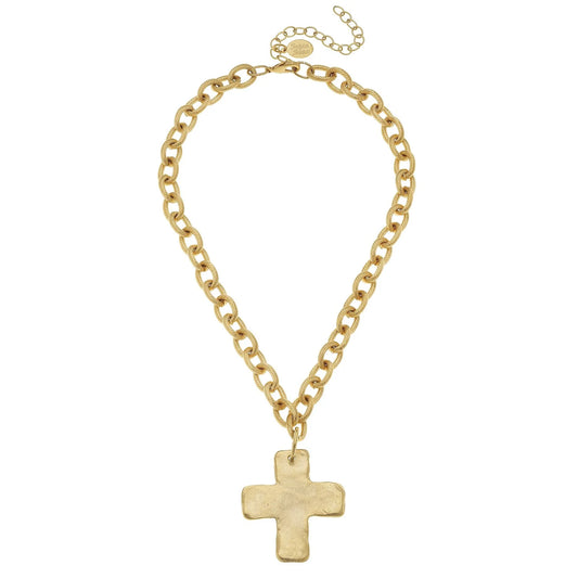 Susan Shaw/ Solid Cross Necklace