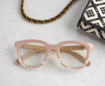 Peepers/ To the Max Eyeglasses/Tan + Tan Marble