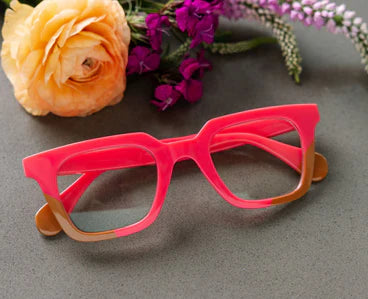 Peepers/ Page Eyeglasses/ Pink + Tan