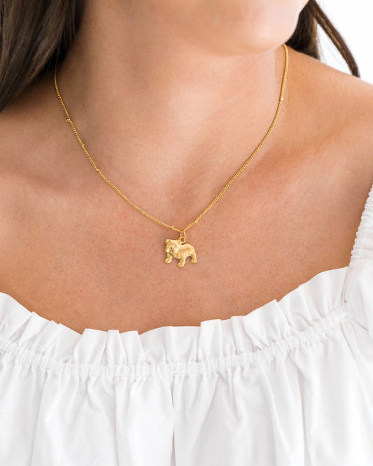 Susan Shaw/ Dainty Bulldog Necklace