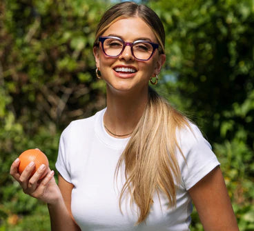 Peepers/ Honey Eyeglasses/ Purple Quartz