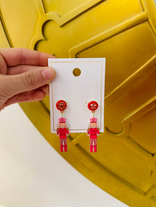 The Rhinestone Resin Nutcracker Earring