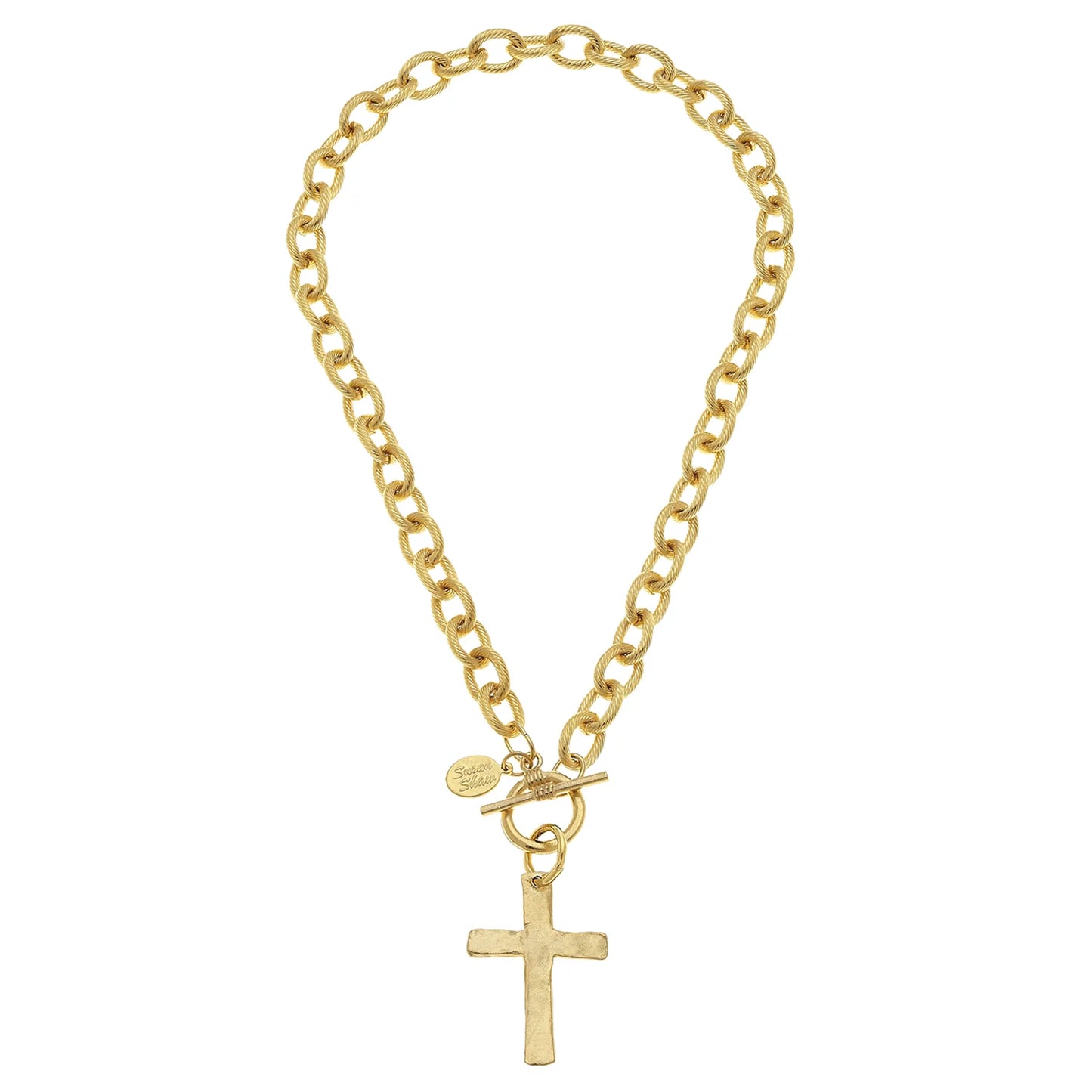 Susan Shaw/ Classic Cross Toggle Necklace