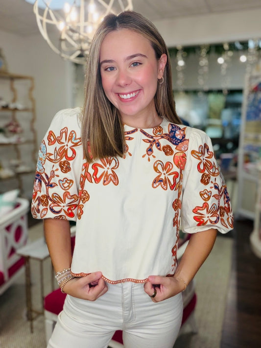 The Eva Embroidered Top