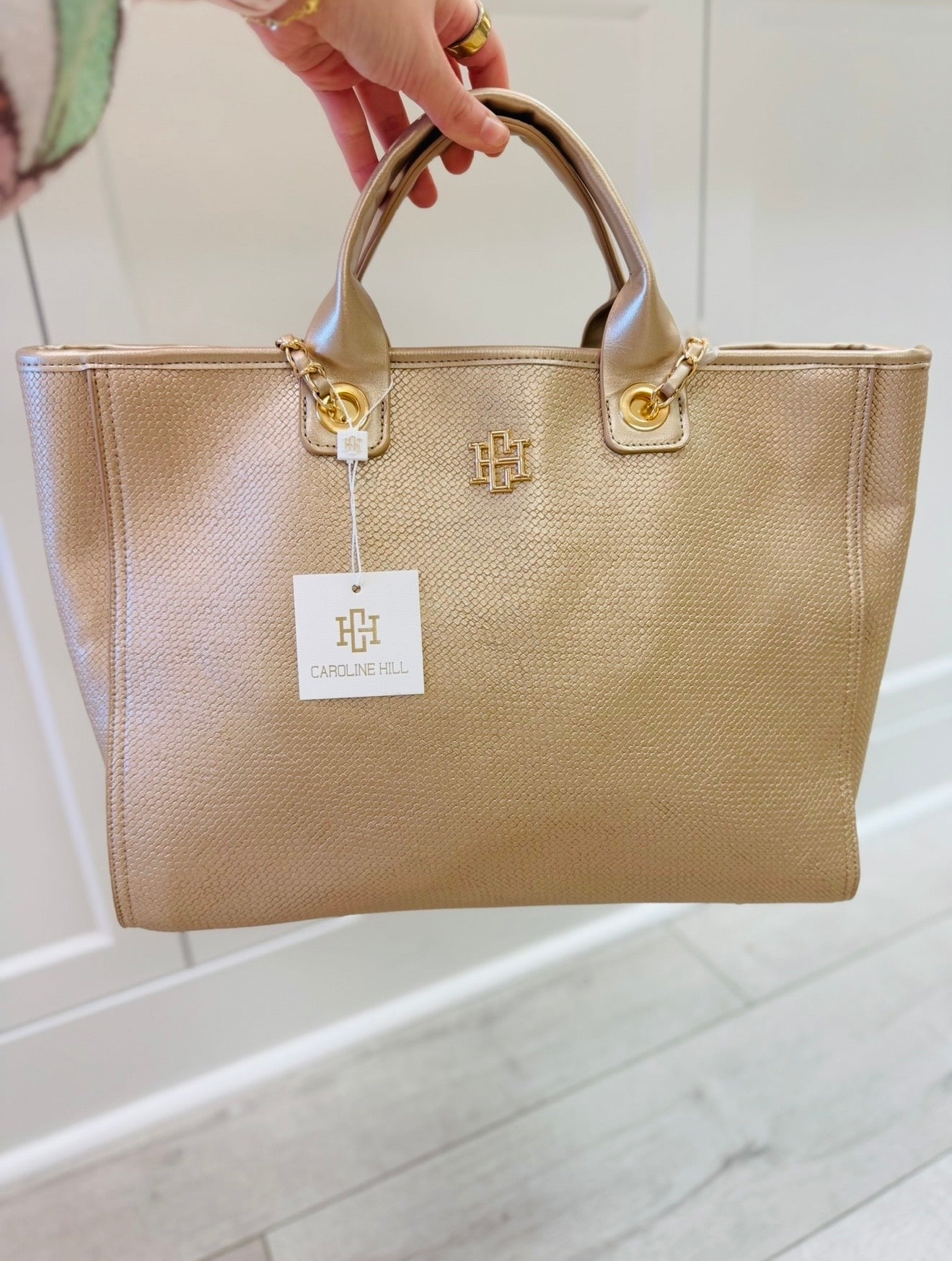 The Missy Tote/ Woven Gold