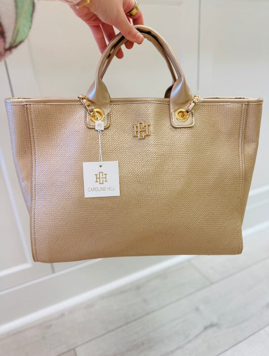 The Missy Tote/ Woven Gold
