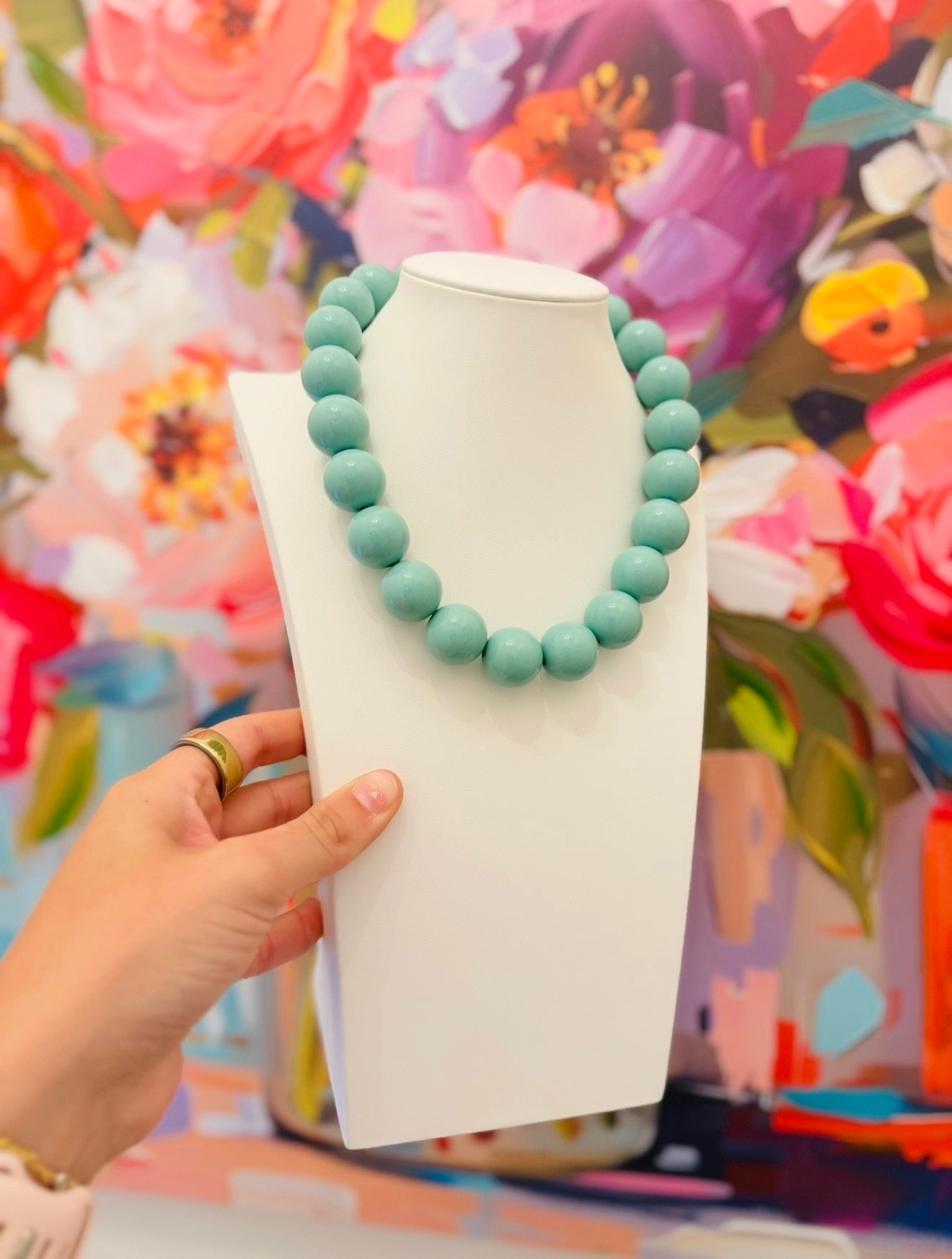 HD/ The Medium Beaded Necklace/ Turquoise