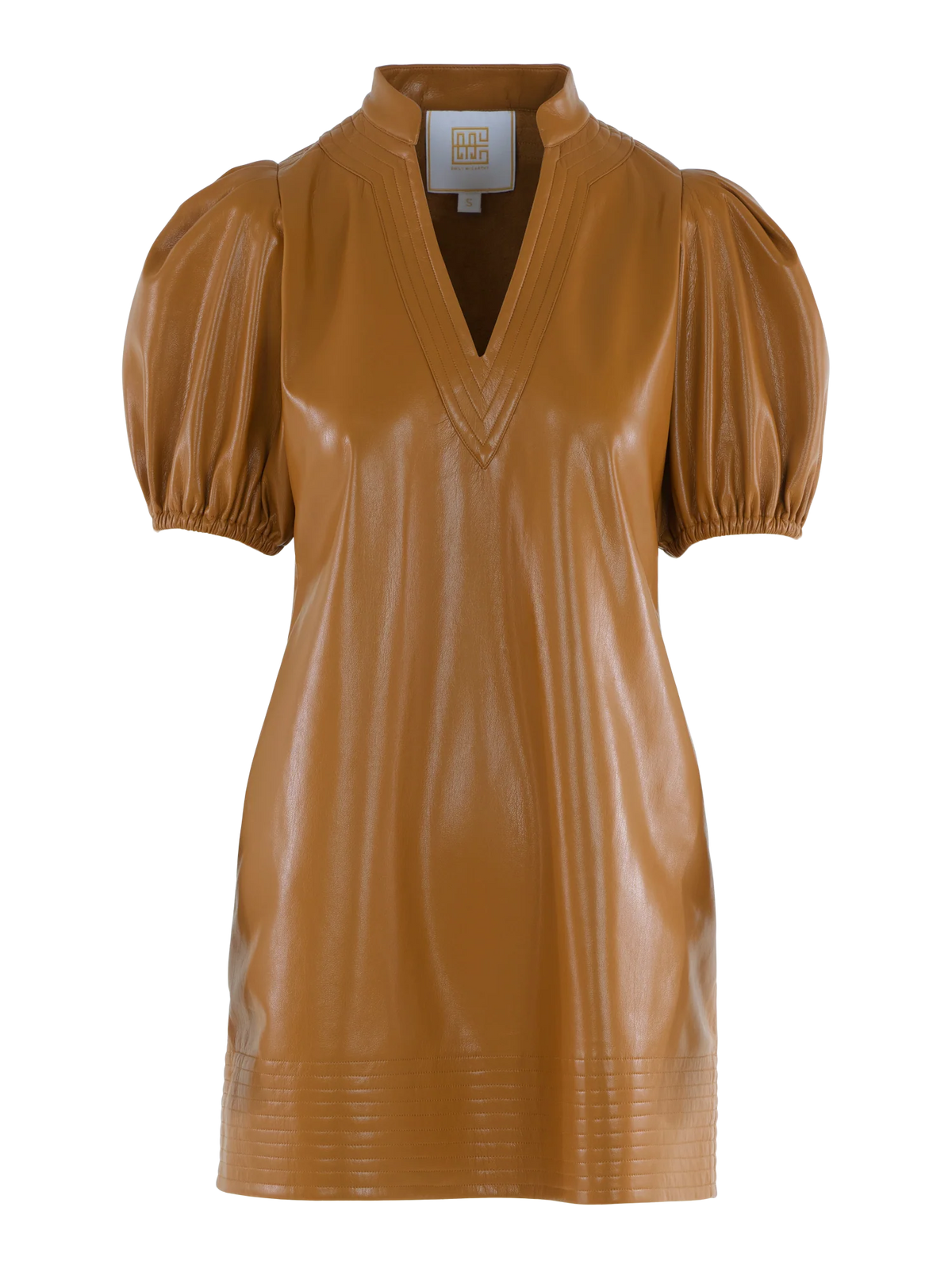 Emily McCarthy/ The Hampton Mini Dress/ Pecan Leather