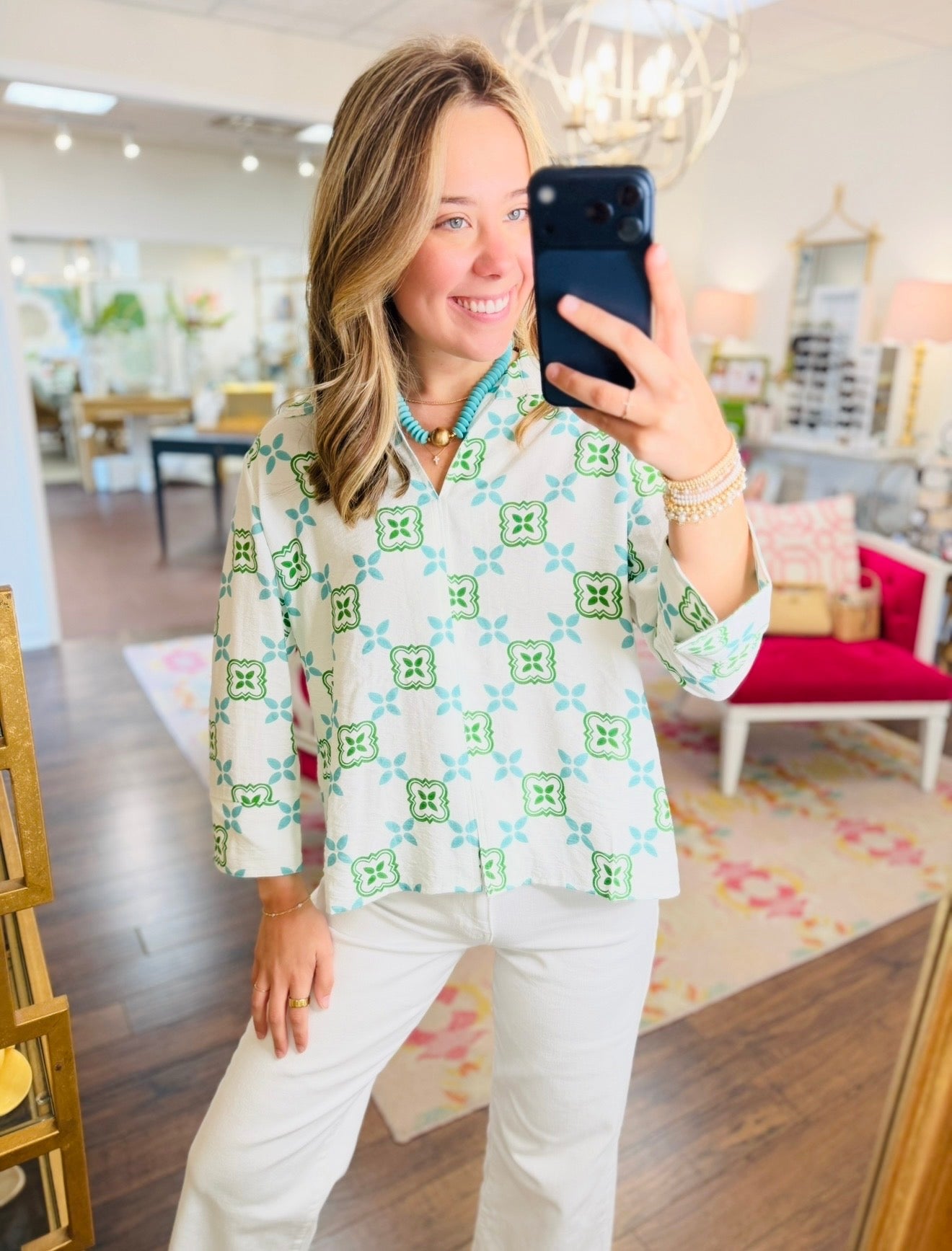Boho Chic/ The Graylyn Geo Top