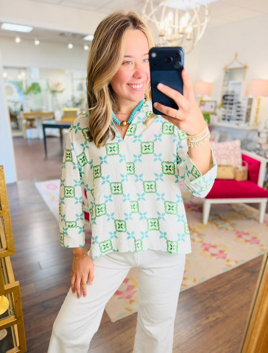 Boho Chic/ The Graylyn Geo Top / FINAL SALE