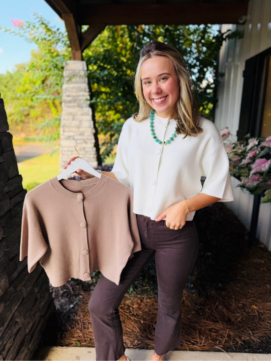 The Brynn Button Sweater