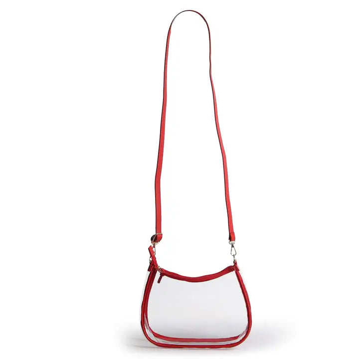 The Sara Large Clear Purse w/ Scarf-Georgia Bulldogs