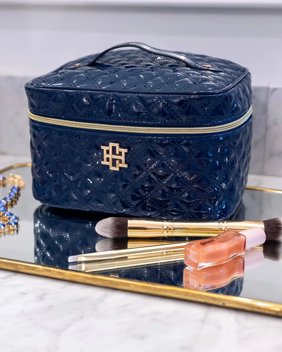 The Hampton Train Case/ Navy Patent