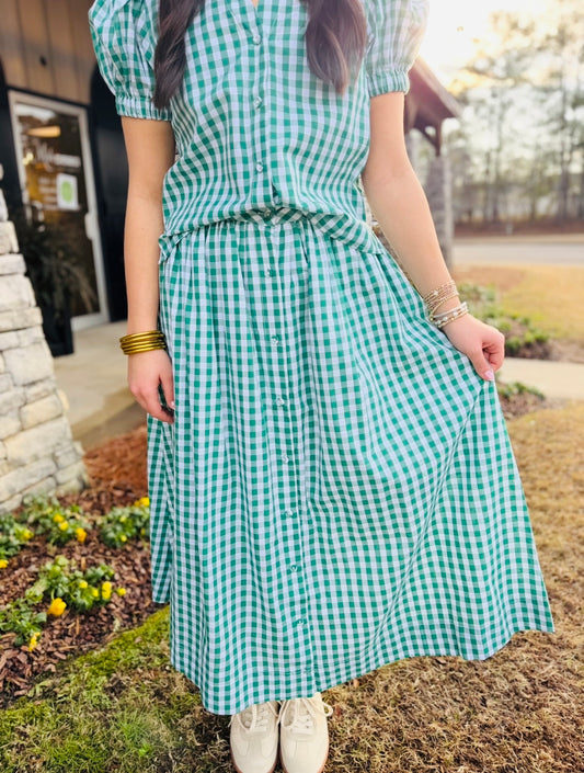 The Tee Time Gingham Skirt / FINAL SALE