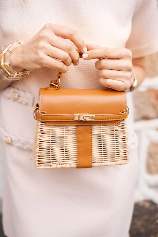 Lisi Lerch/ The Celine Wicker Handbag/ Camel